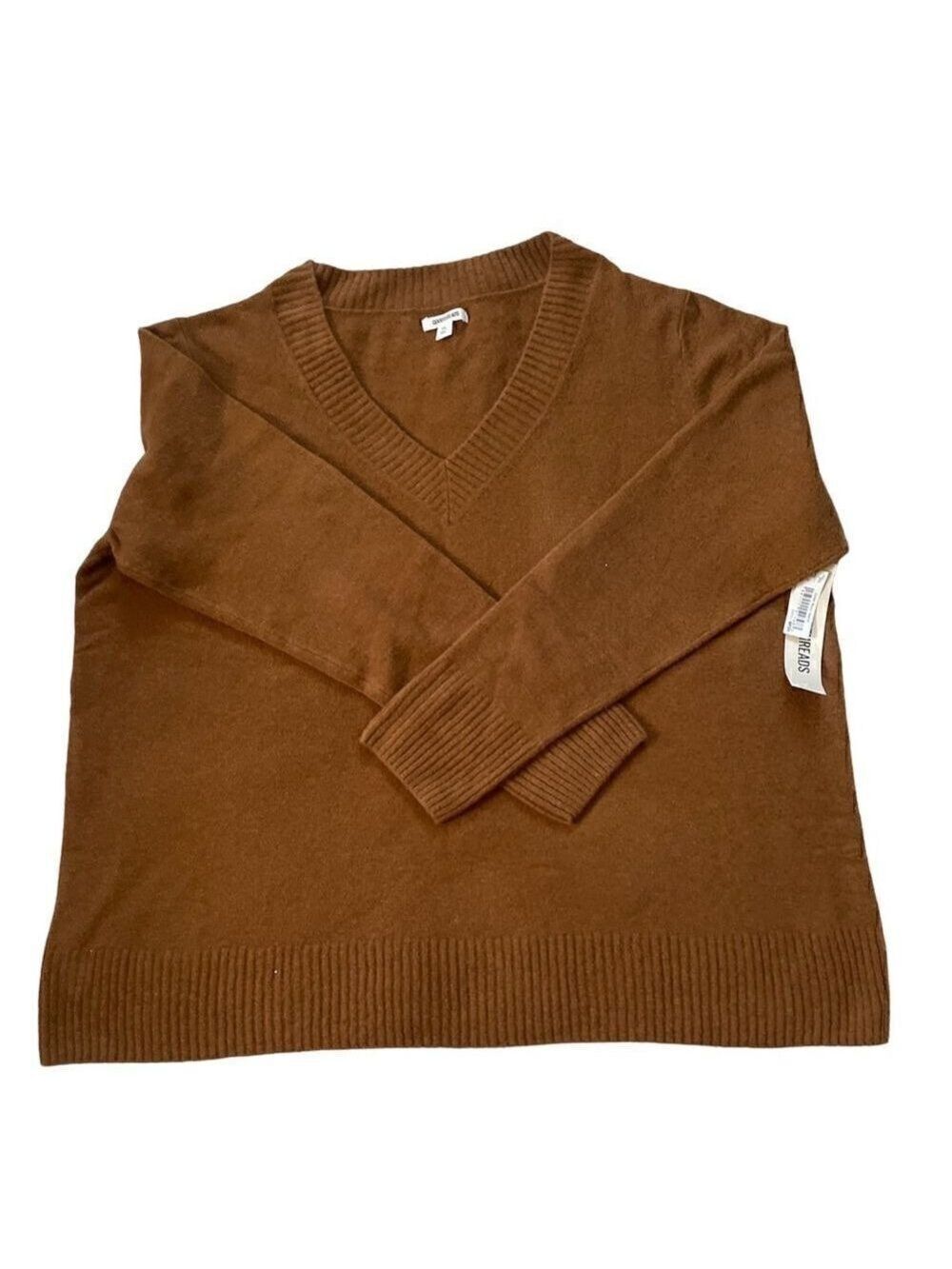 Men's V-Neck Sweater XXL Toffee Brown - Picture 6 of 8